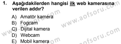 Kamera Tekniğine Giriş Dersi Ara Sınavı Deneme Sınav Soruları 1. Soru