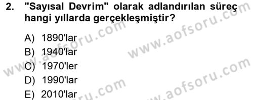 Kamera Tekniğine Giriş Dersi 2012 - 2013 Yılı (Final) Dönem Sonu Sınav Soruları 2. Soru