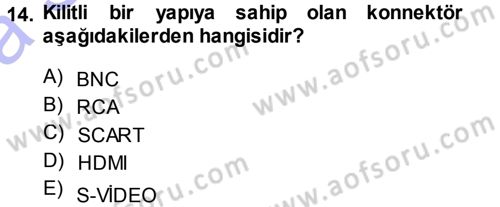 Kamera Tekniğine Giriş Dersi 2013 - 2014 Yılı (Vize) Ara Sınav Soruları 14. Soru