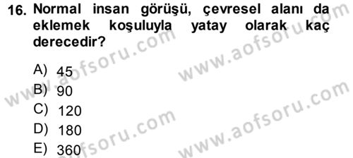 Kamera Tekniğine Giriş Dersi 2013 - 2014 Yılı (Vize) Ara Sınav Soruları 16. Soru