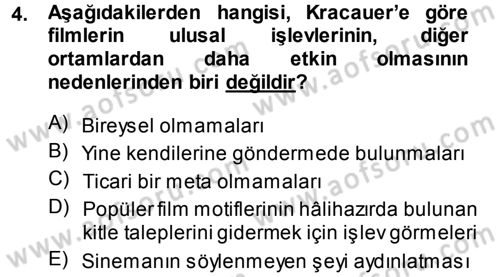 Kamera Tekniğine Giriş Dersi 2013 - 2014 Yılı (Vize) Ara Sınav Soruları 4. Soru