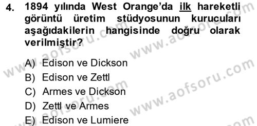 Kamera Tekniğine Giriş Dersi 2014 - 2015 Yılı (Vize) Ara Sınav Soruları 4. Soru
