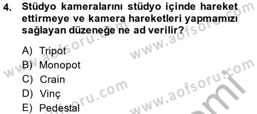 Kamera Tekniğine Giriş Dersi 2014 - 2015 Yılı (Final) Dönem Sonu Sınav Soruları 4. Soru