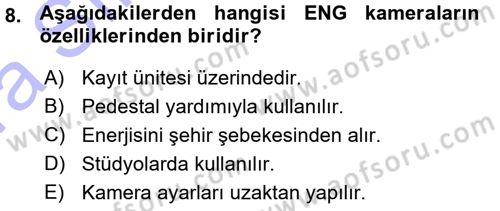 Kamera Tekniğine Giriş Dersi 2015 - 2016 Yılı (Vize) Ara Sınav Soruları 8. Soru