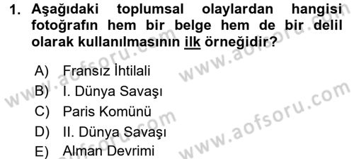 Kamera Tekniğine Giriş Dersi 2016 - 2017 Yılı 3 Ders Sınav Soruları 1. Soru