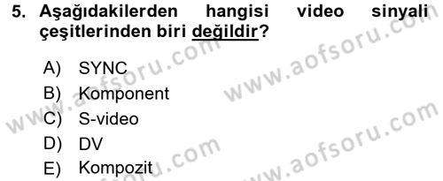 Kamera Tekniğine Giriş Dersi 2016 - 2017 Yılı 3 Ders Sınav Soruları 5. Soru