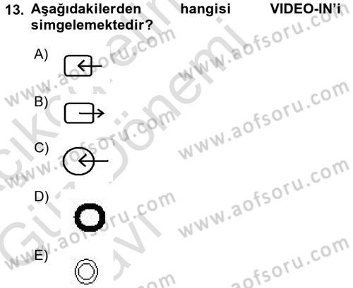 Kamera Tekniğine Giriş Dersi Ara Sınavı Deneme Sınav Soruları 13. Soru