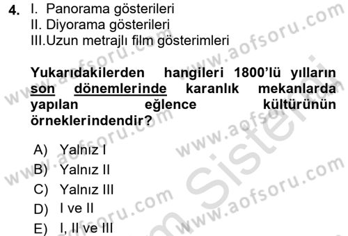 Kamera Tekniğine Giriş Dersi Ara Sınavı Deneme Sınav Soruları 4. Soru