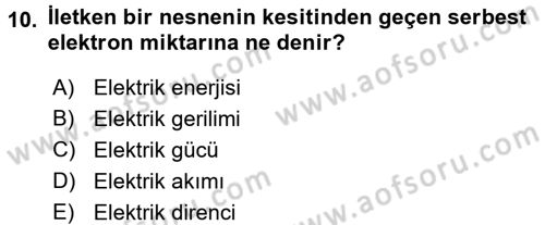Kamera Tekniğine Giriş Dersi 2016 - 2017 Yılı (Final) Dönem Sonu Sınav Soruları 10. Soru