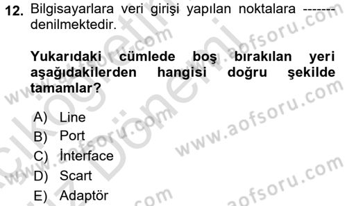 Kamera Tekniğine Giriş Dersi 2017 - 2018 Yılı (Vize) Ara Sınav Soruları 12. Soru
