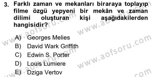 Kamera Tekniğine Giriş Dersi 2017 - 2018 Yılı (Vize) Ara Sınav Soruları 3. Soru