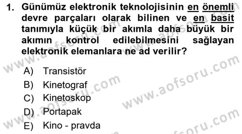 Kamera Tekniğine Giriş Dersi 2019 - 2020 Yılı (Final) Dönem Sonu Sınav Soruları 1. Soru