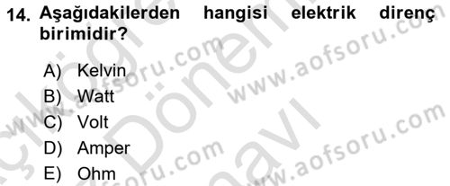 Kamera Tekniğine Giriş Dersi 2019 - 2020 Yılı (Final) Dönem Sonu Sınav Soruları 14. Soru