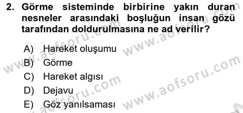 Kamera Tekniğine Giriş Dersi 2021 - 2022 Yılı (Final) Dönem Sonu Sınav Soruları 2. Soru