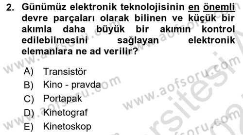 Kamera Tekniğine Giriş Dersi 2024 - 2025 Yılı (Vize) Ara Sınav Soruları 2. Soru