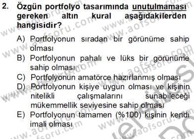 Fotoğraf ve Video Proje Geliştirme Dersi 2012 - 2013 Yılı (Final) Dönem Sonu Sınav Soruları 2. Soru