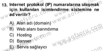 Fotoğraf ve Video Proje Geliştirme Dersi 2013 - 2014 Yılı (Vize) Ara Sınav Soruları 13. Soru