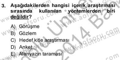 Fotoğraf ve Video Proje Geliştirme Dersi 2013 - 2014 Yılı (Vize) Ara Sınav Soruları 3. Soru