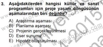 Fotoğraf ve Video Proje Geliştirme Dersi 2014 - 2015 Yılı (Vize) Ara Sınav Soruları 3. Soru