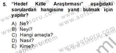 Fotoğraf ve Video Proje Geliştirme Dersi 2014 - 2015 Yılı (Vize) Ara Sınav Soruları 5. Soru