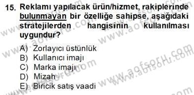 Fotoğraf ve Video Proje Geliştirme Dersi 2014 - 2015 Yılı (Final) Dönem Sonu Sınav Soruları 15. Soru