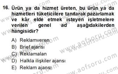 Fotoğraf ve Video Proje Geliştirme Dersi 2014 - 2015 Yılı (Final) Dönem Sonu Sınav Soruları 16. Soru