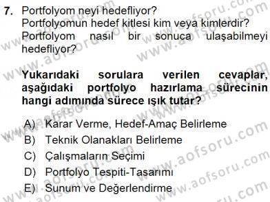 Fotoğraf ve Video Proje Geliştirme Dersi 2015 - 2016 Yılı (Vize) Ara Sınav Soruları 7. Soru