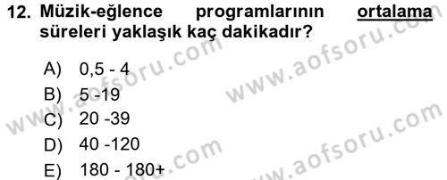 Fotoğraf ve Video Proje Geliştirme Dersi 2015 - 2016 Yılı Tek Ders Sınav Soruları 12. Soru