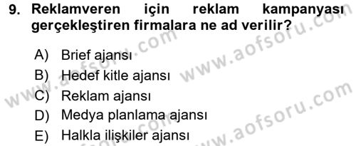 Fotoğraf ve Video Proje Geliştirme Dersi 2015 - 2016 Yılı Tek Ders Sınav Soruları 9. Soru