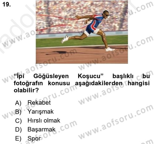 Fotoğraf ve Video Proje Geliştirme Dersi 2017 - 2018 Yılı (Vize) Ara Sınav Soruları 19. Soru