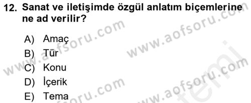 Fotoğraf ve Video Proje Geliştirme Dersi 2017 - 2018 Yılı (Final) Dönem Sonu Sınav Soruları 12. Soru