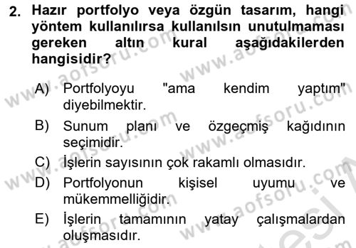 Fotoğraf ve Video Proje Geliştirme Dersi 2018 - 2019 Yılı 3 Ders Sınav Soruları 2. Soru