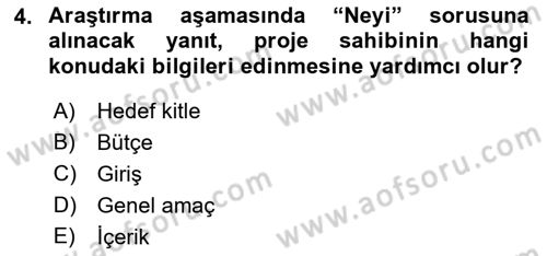 Fotoğraf ve Video Proje Geliştirme Dersi 2018 - 2019 Yılı 3 Ders Sınav Soruları 4. Soru