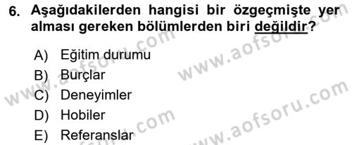 Fotoğraf ve Video Proje Geliştirme Dersi 2018 - 2019 Yılı (Vize) Ara Sınav Soruları 6. Soru