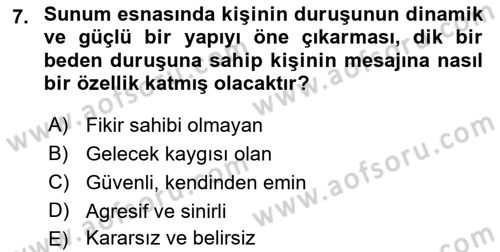 Fotoğraf ve Video Proje Geliştirme Dersi 2018 - 2019 Yılı (Vize) Ara Sınav Soruları 7. Soru