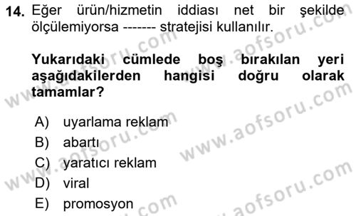 Fotoğraf ve Video Proje Geliştirme Dersi 2018 - 2019 Yılı (Final) Dönem Sonu Sınav Soruları 14. Soru