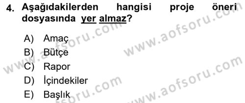 Fotoğraf ve Video Proje Geliştirme Dersi 2020 - 2021 Yılı Yaz Okulu Sınav Soruları 4. Soru