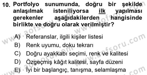 Fotoğraf ve Video Proje Geliştirme Dersi 2021 - 2022 Yılı (Vize) Ara Sınav Soruları 10. Soru