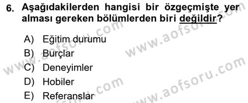 Fotoğraf ve Video Proje Geliştirme Dersi 2021 - 2022 Yılı (Vize) Ara Sınav Soruları 6. Soru