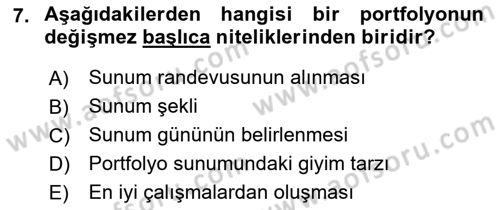 Fotoğraf ve Video Proje Geliştirme Dersi 2021 - 2022 Yılı (Vize) Ara Sınav Soruları 7. Soru