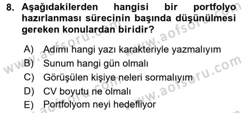 Fotoğraf ve Video Proje Geliştirme Dersi 2021 - 2022 Yılı (Vize) Ara Sınav Soruları 8. Soru