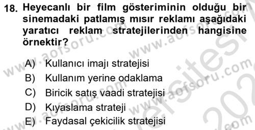 Fotoğraf ve Video Proje Geliştirme Dersi 2021 - 2022 Yılı Yaz Okulu Sınav Soruları 18. Soru