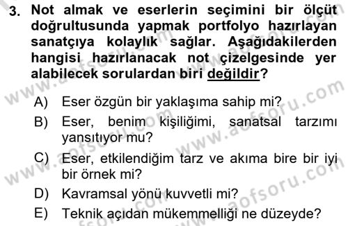 Fotoğraf ve Video Proje Geliştirme Dersi 2021 - 2022 Yılı Yaz Okulu Sınav Soruları 3. Soru