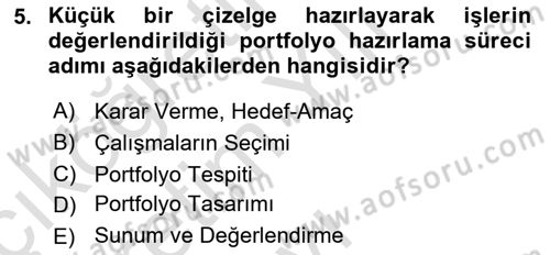 Fotoğraf ve Video Proje Geliştirme Dersi 2022 - 2023 Yılı Yaz Okulu Sınav Soruları 5. Soru