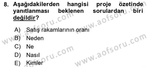 Fotoğraf ve Video Proje Geliştirme Dersi 2022 - 2023 Yılı Yaz Okulu Sınav Soruları 8. Soru