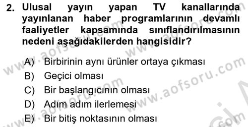Fotoğraf ve Video Proje Geliştirme Dersi 2023 - 2024 Yılı (Vize) Ara Sınav Soruları 2. Soru
