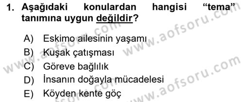 Fotoğraf ve Video Proje Geliştirme Dersi 2023 - 2024 Yılı (Final) Dönem Sonu Sınav Soruları 1. Soru