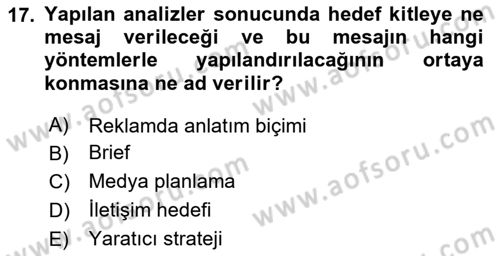 Fotoğraf ve Video Proje Geliştirme Dersi 2023 - 2024 Yılı Yaz Okulu Sınav Soruları 17. Soru