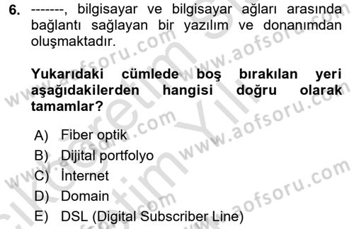 Fotoğraf ve Video Proje Geliştirme Dersi 2023 - 2024 Yılı Yaz Okulu Sınav Soruları 6. Soru