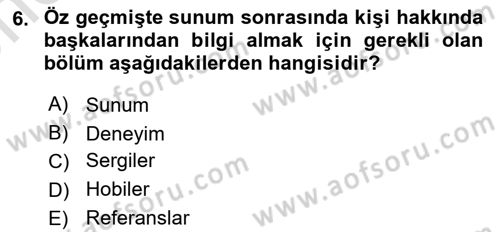 Fotoğraf ve Video Proje Geliştirme Dersi 2024 - 2025 Yılı (Vize) Ara Sınav Soruları 6. Soru